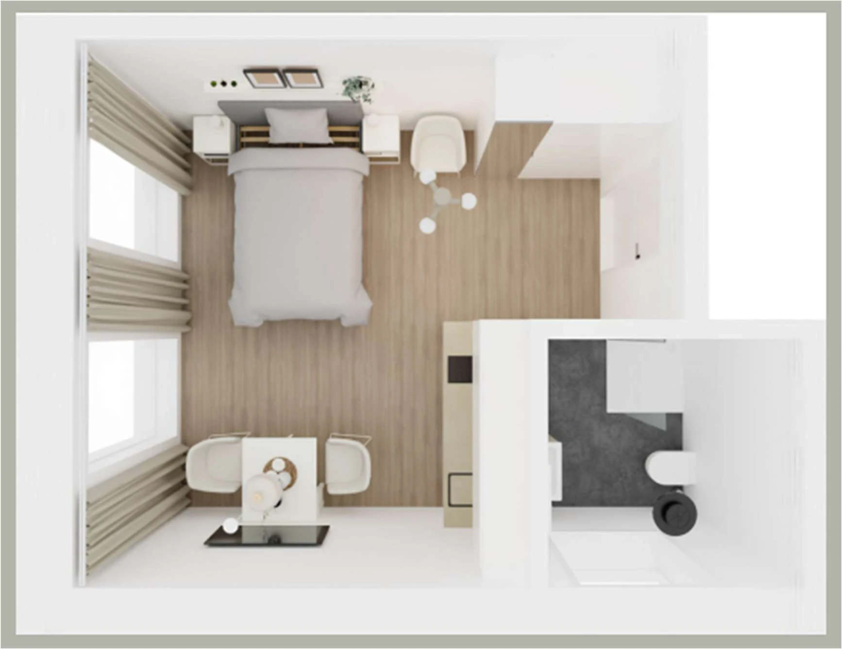 Grundriss Compact Apartment — STAY MCC Boardinghaus Rheinbach