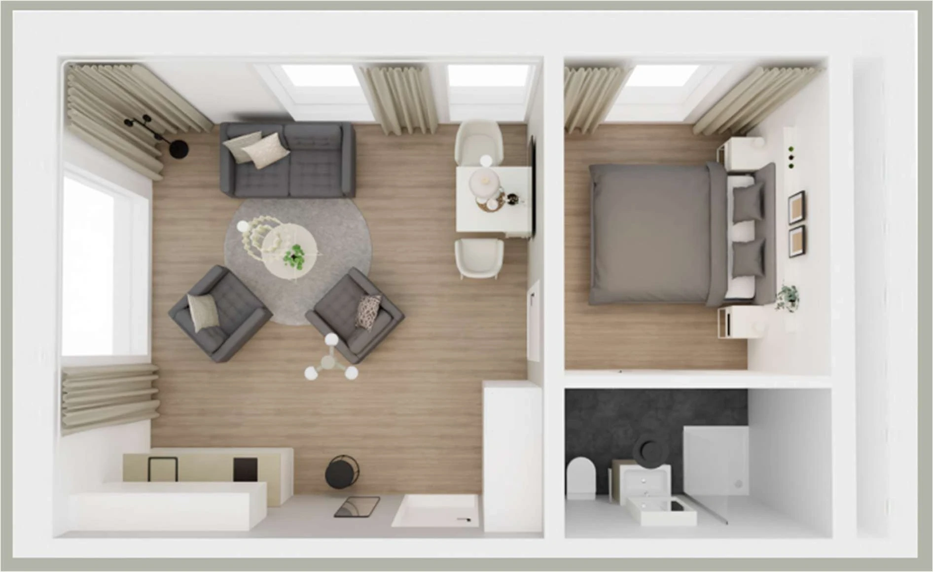 Grundriss Premium Apartment — STAY MCC Boardinghaus Rheinbach